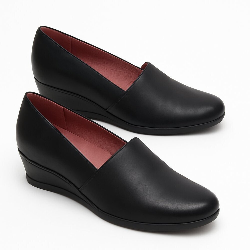 Dansko Shanda Waterproof Black Leather Wedge Loafers | EU 41 (US 10.5 - 11)